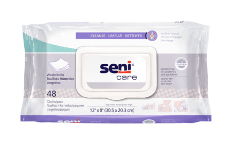 Seni Care Washcloths, 12"x 8", 48/Pk