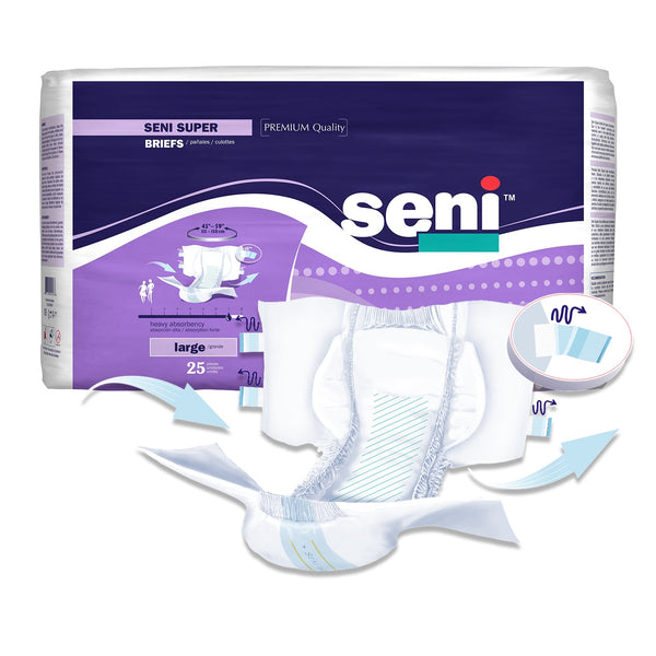 Seni Super Briefs with Tabs - Heavy Absorbency